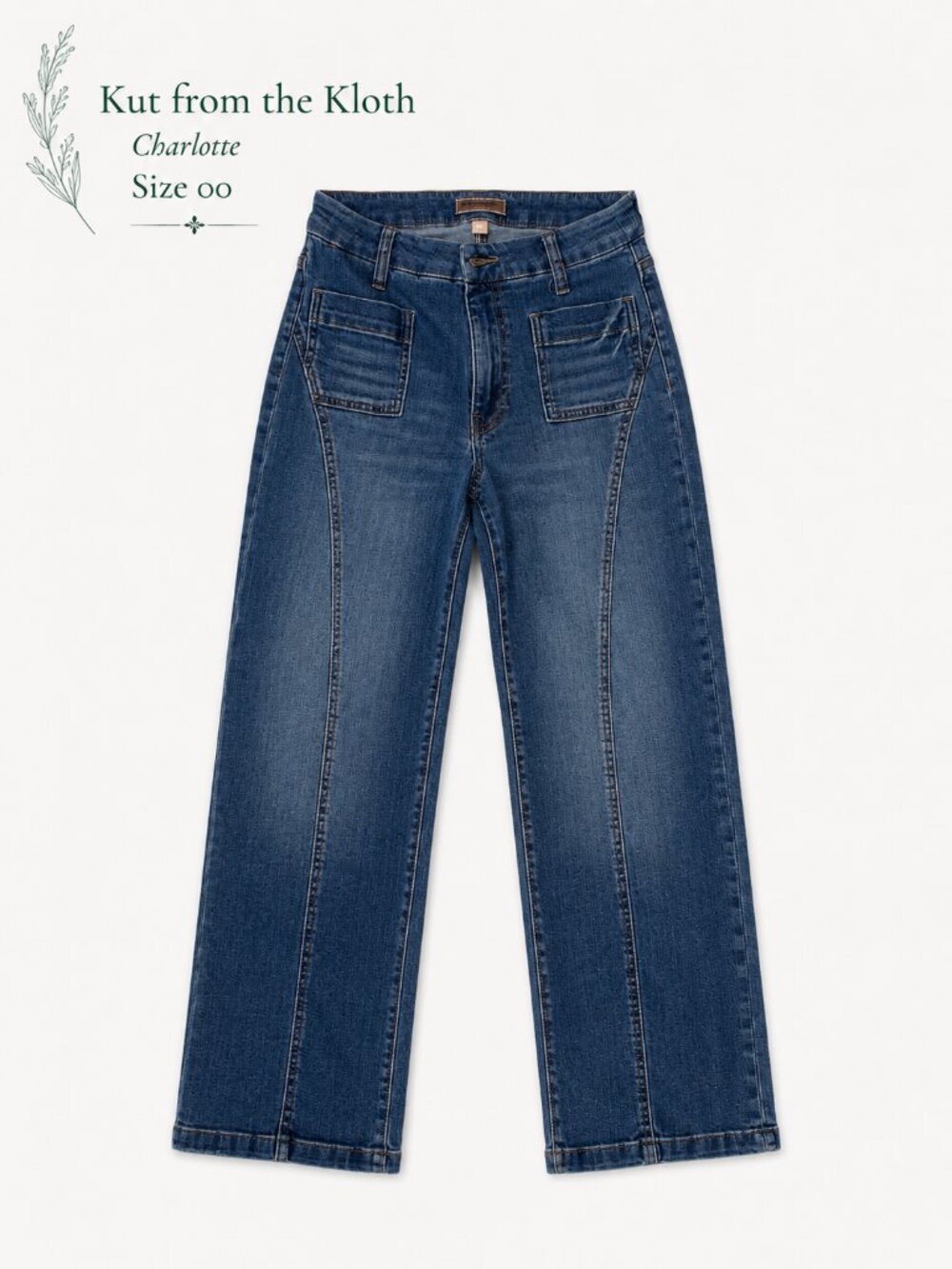 Kut from the Kloth Charlotte Wide Leg Jeans Size 00